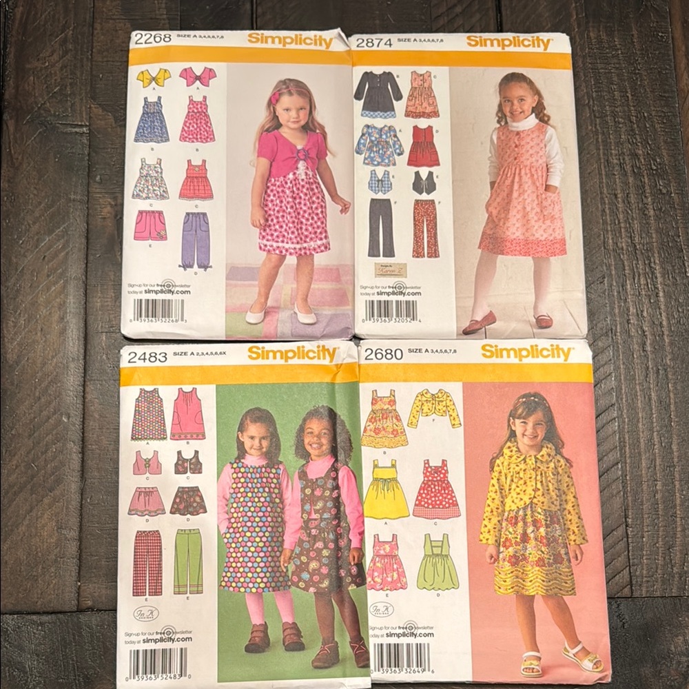4 Simplicity Girls' Dress Patterns